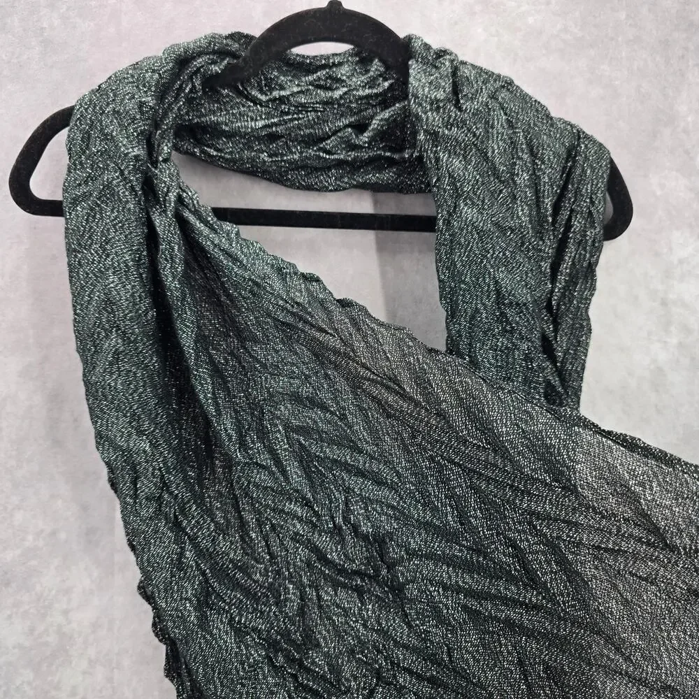 Black Silver Chevron Wide Infinity‎ Wrap Hijab Dupatta Shawl Scarves Scarf